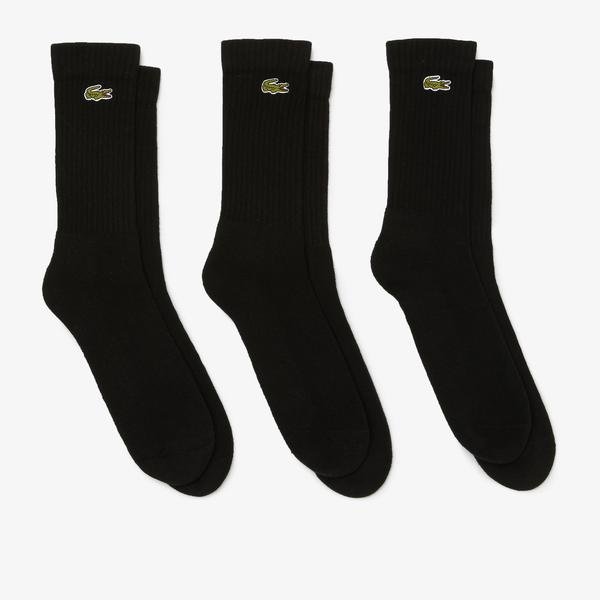 Lacoste Men's 3-piece black socks