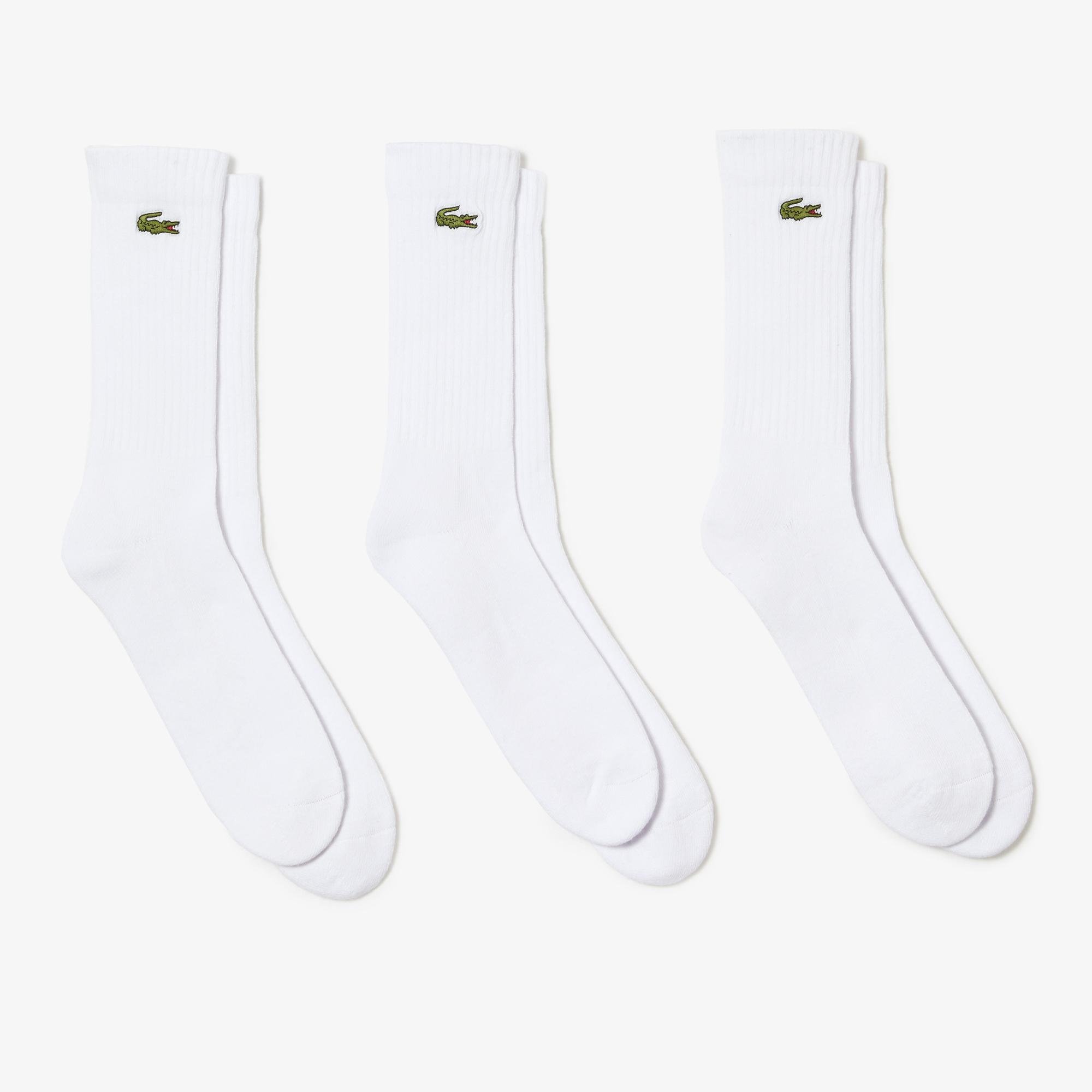 Lacoste Men's 3-Piece White Socks