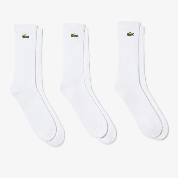 Lacoste Men's 3 White Socks