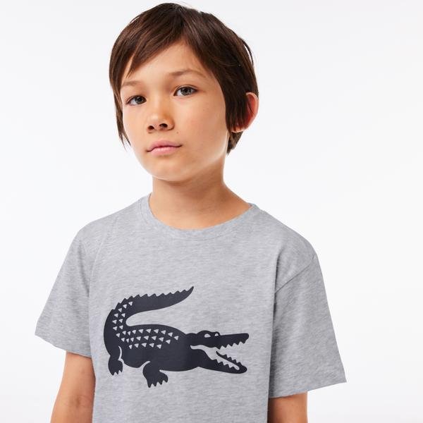 Lacoste Dziecięcy T-shirt tenisowy SPORT z dżerseju technicznego z dużym logo krokodyla