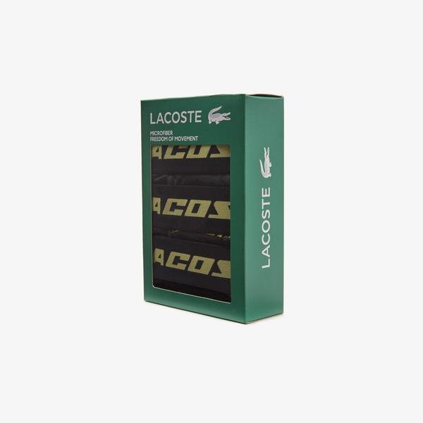 Lacoste Men’s 3-pack  Microfiber Print Trunks