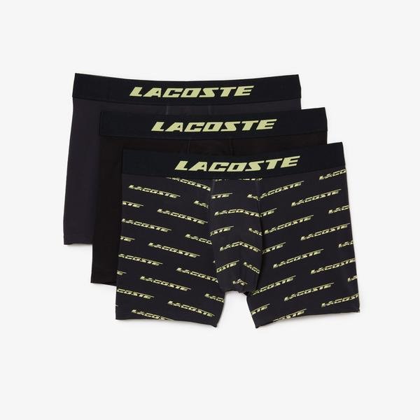 Lacoste Men’s 3-pack  Microfiber Print Trunks
