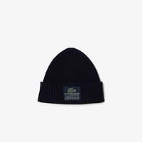 Lacoste Ribbed Wool Woven Patch Beanie166