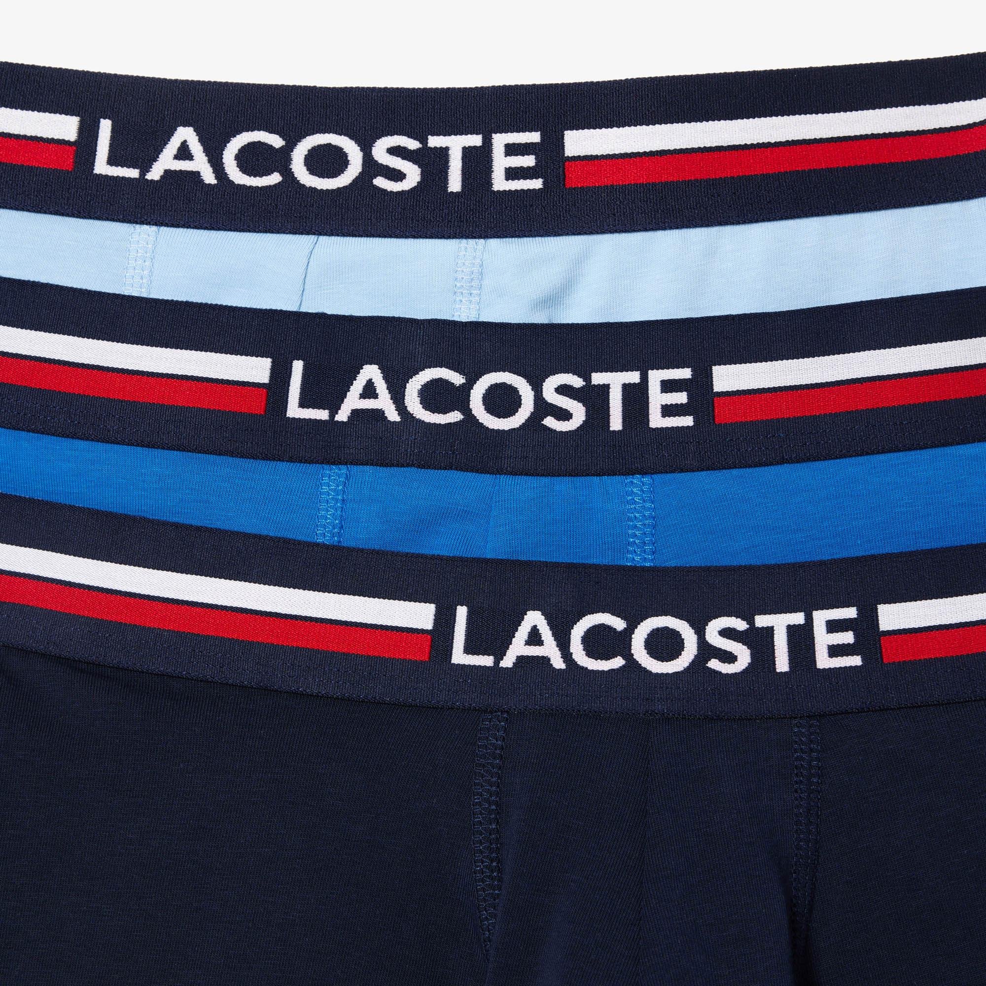 Lacoste Pack Of 3 Iconic Trunks With Three-Tone Waistband