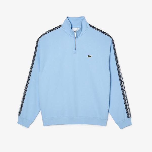Lacoste Loose Fit Two Tone Logo Stripe Sweatshirt