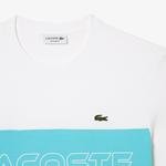 Lacoste tričko běžného střihu s potištěnými barevnými bloky
