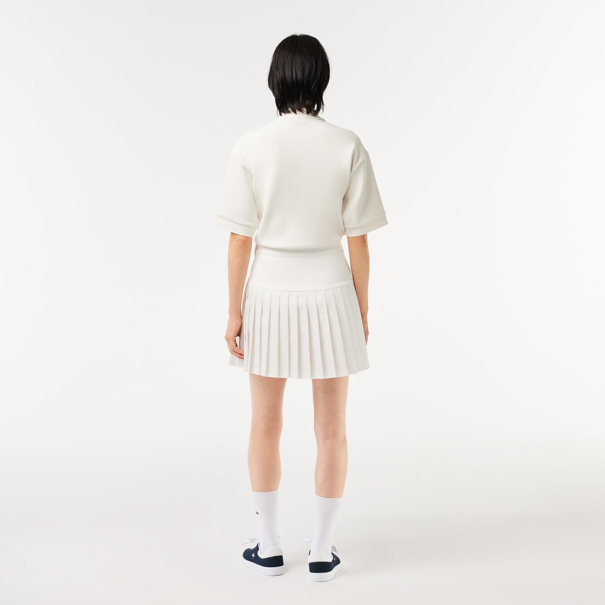 Lacoste Short Pleated Button Waist Skirt