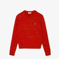 Lacoste Wełniano-bawełniany sweter z dzianiny QIF