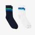 Lacoste Unisex High-Cut Striped Ribbed Cotton Socks Two-PackKIP