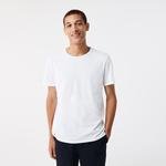 Lacoste Męski T-shirt bawełniany z okrągłym dekoltem 3-pak