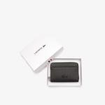 Lacoste Unisex Chantaco Zippered Fine Leather Small Coin Pouch