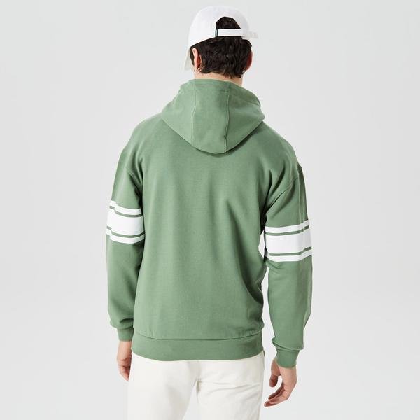 Lacoste Men's Relaxed Fit Hooded Printed Sweatshirt