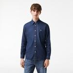 Lacoste Men's  Regular Fit Organic Cotton Denim Shirt