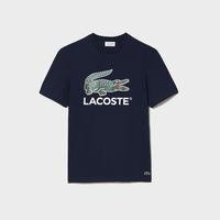 Men's Lacoste regular-cut T-shirt with crew neckline, navy blue166