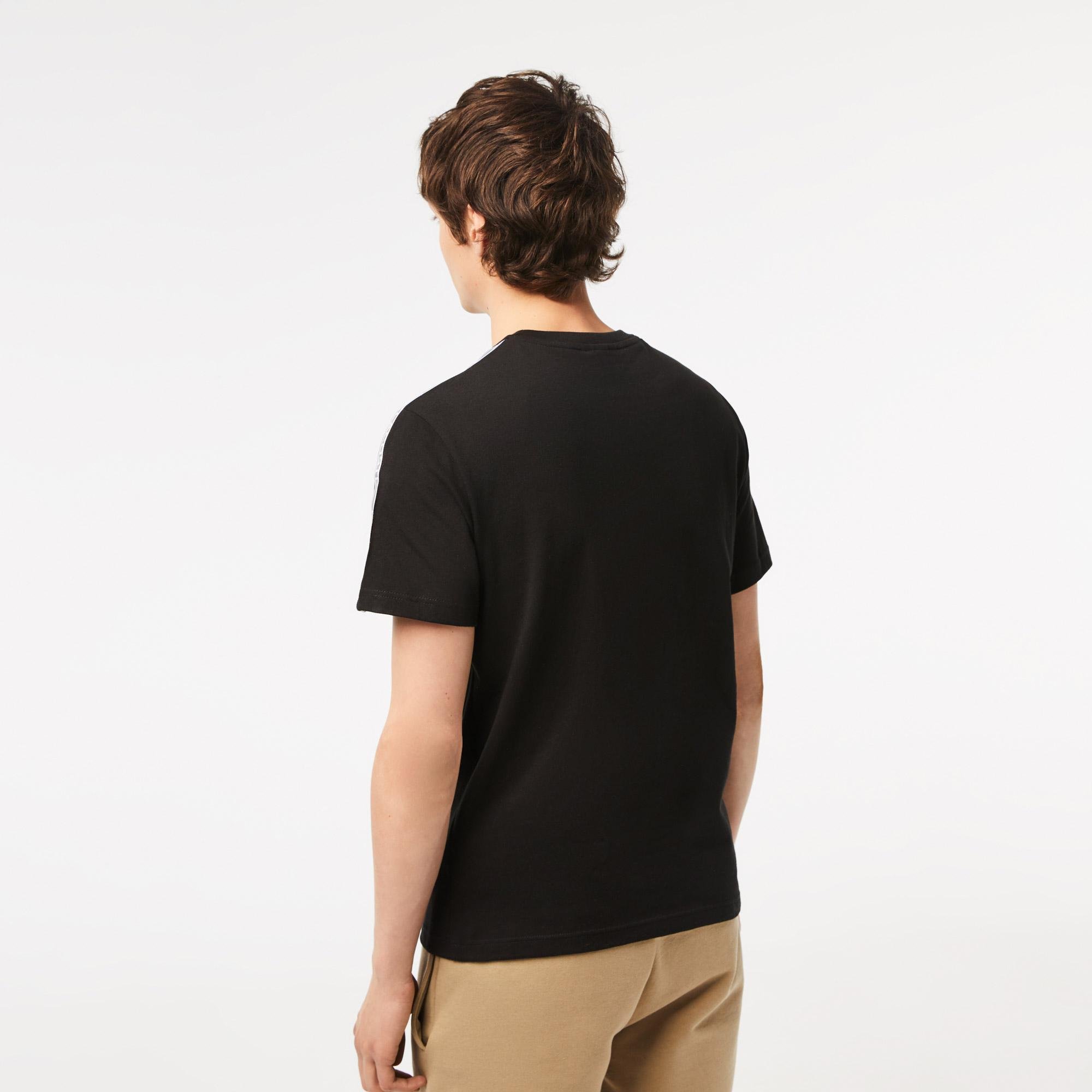 Lacoste Men’s  Regular Fit Logo Stripe T-shirt