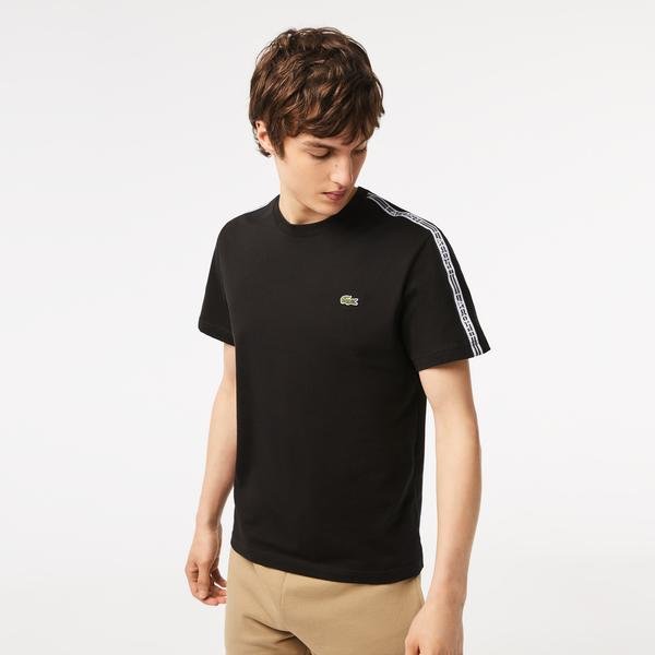 Lacoste Men’s  Regular Fit Logo Stripe T-shirt