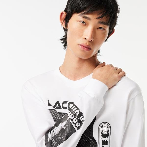 Lacoste Loose fit T-shirt with René  print