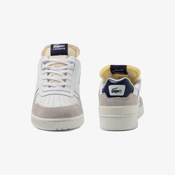 Lacoste Men's T-Clip Tricolour Leather and Suede Sneakers