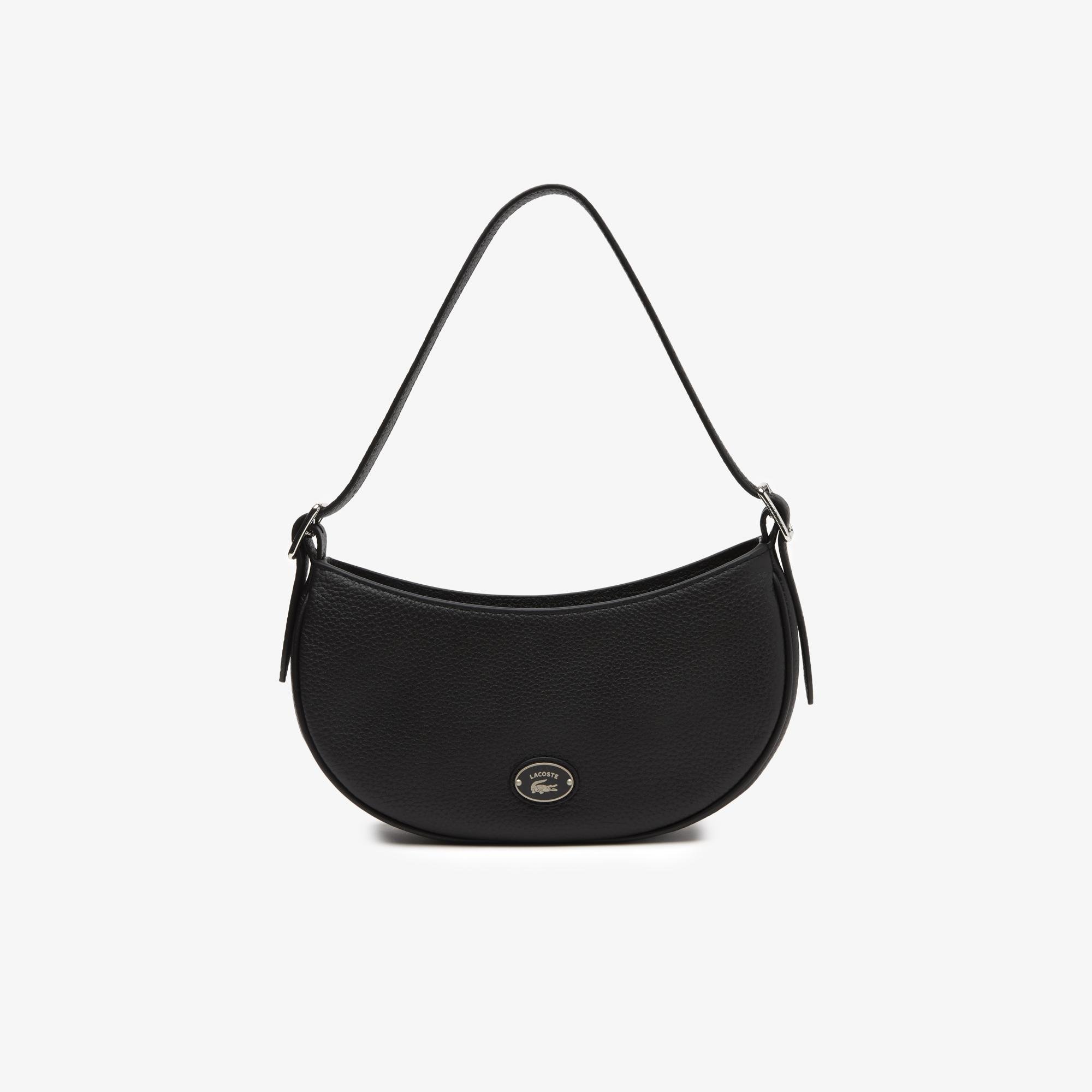 Lacoste Women’s  Top Grain Leather Halfmoon Bag 