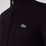 Lacoste Men's Stand-up Collar Organic Cotton Zippered Sweater