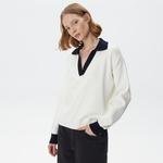 Lacoste dámsky vlnený sveter s výstrihom do V