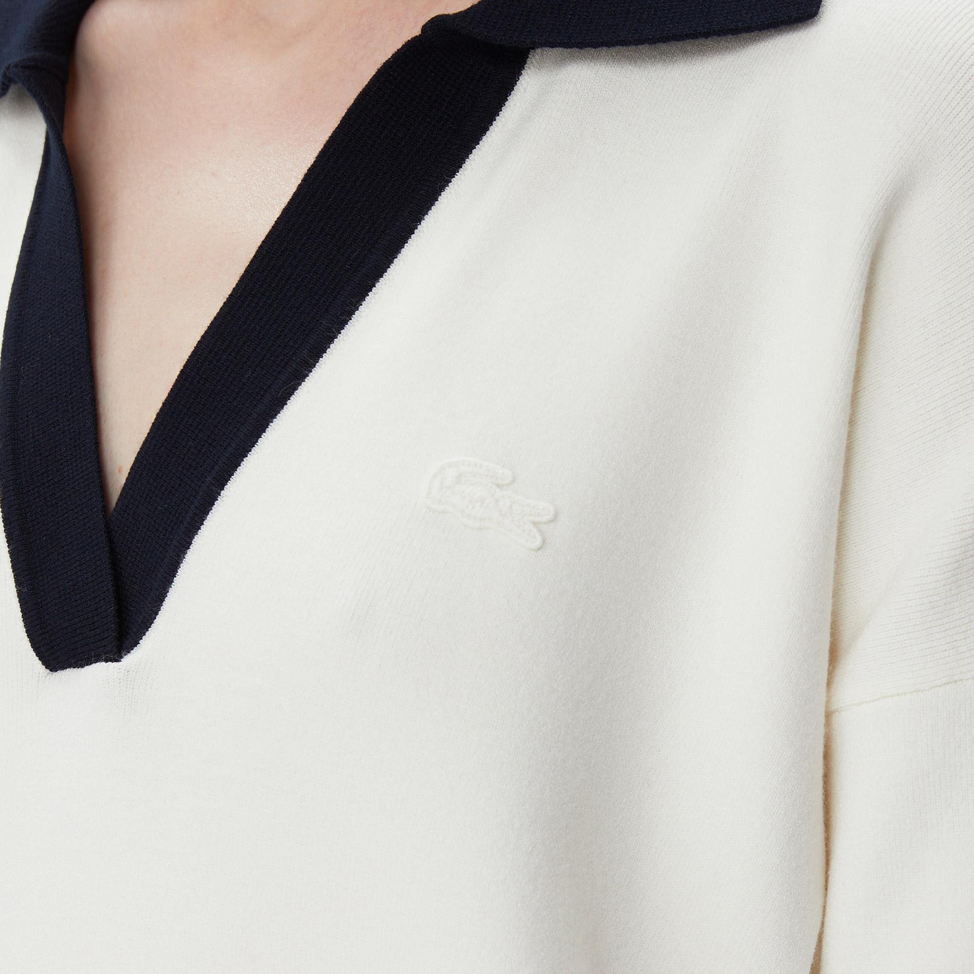 Lacoste dámský vlněný svetr s výstřihem do V