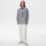 Lacoste  x Bandier Striped Cotton Poplin Shirt