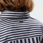 Lacoste x Bandier Women's Striped Cotton Poplin Shirt