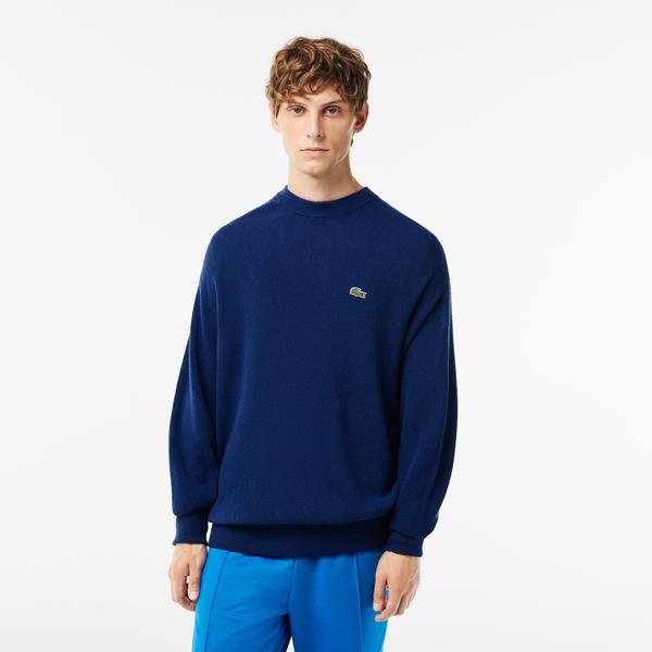 Lacoste Men's  Relaxed Fit Crew Neck Wool Sweater