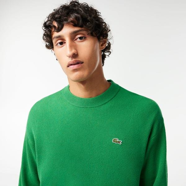 Lacoste Men's  Relaxed Fit Crew Neck Wool Sweater