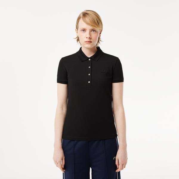 Lacoste damska koszulka polo z elastycznej piki bawełnianej Slim Fit