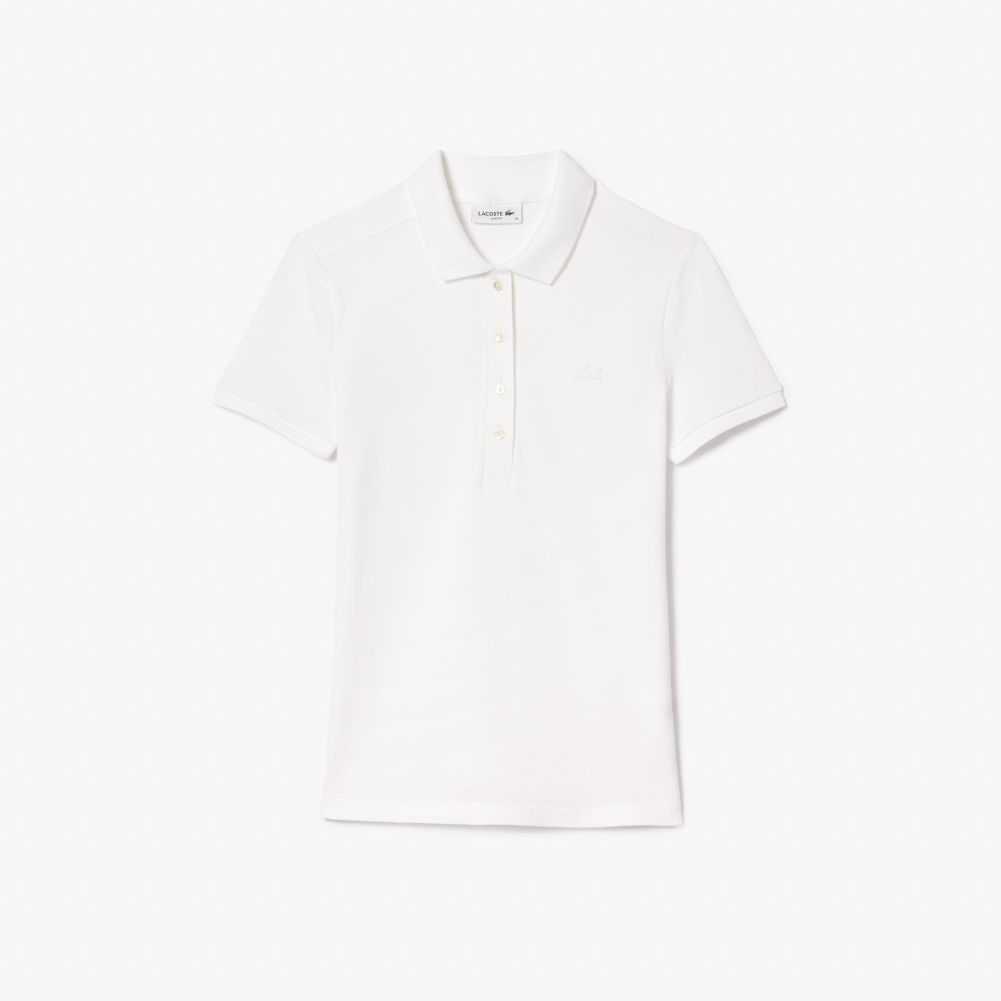 Lacoste Women's  Slim fit Stretch Cotton Piqué Polo Shirt