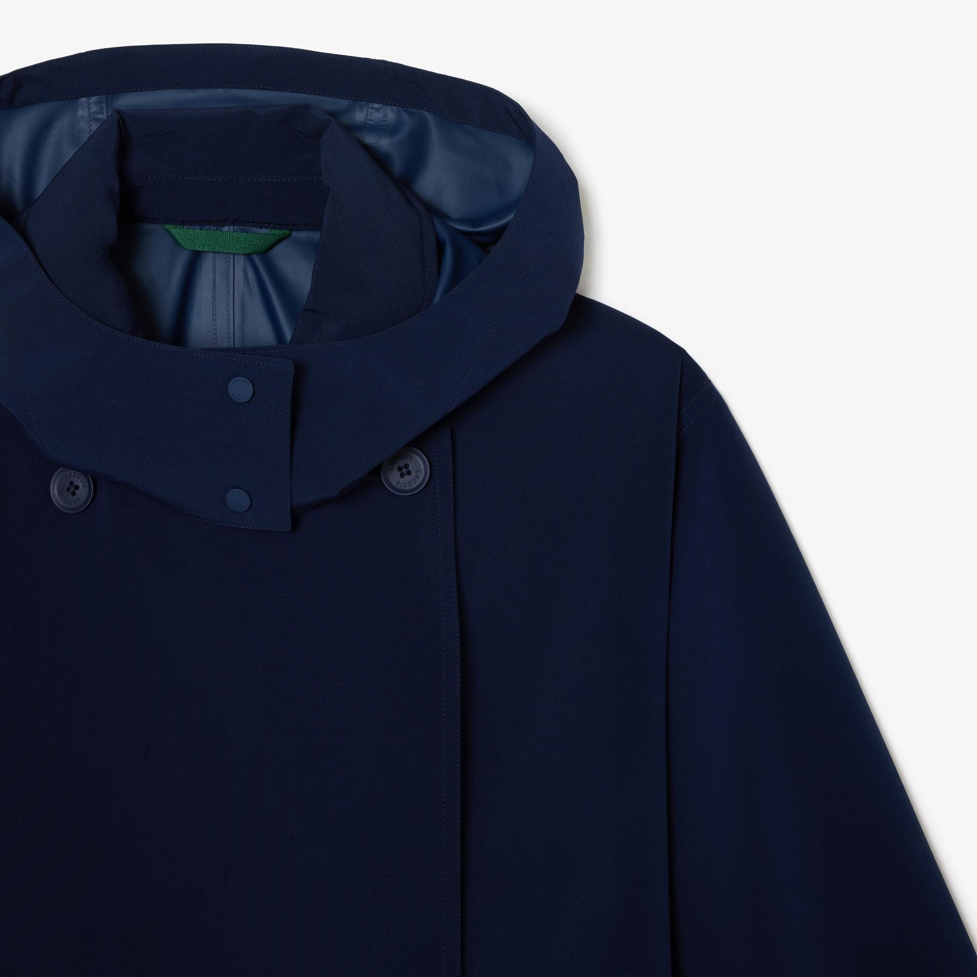 Lacoste Damski płaszcz typu trencz oversize z dwuwarstwowej piki