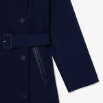 Lacoste Damski płaszcz typu trencz oversize z dwuwarstwowej piki