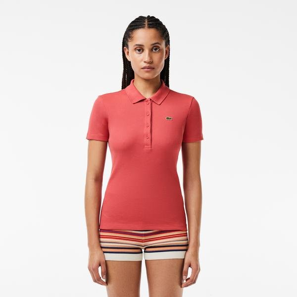 Lacoste damska koszulka polo z bawełny organicznej Slim Fit
