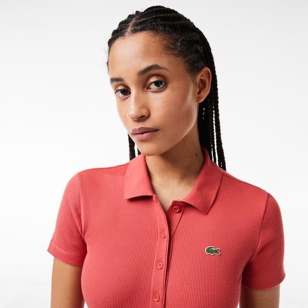 Lacoste damska koszulka polo z bawełny organicznej Slim Fit