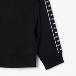 Men's Lacoste Classic Fit collar sweatshirt with print in black