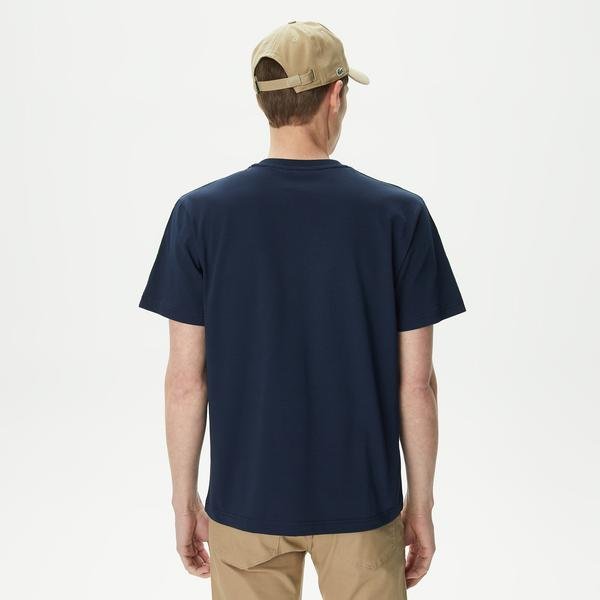 Lacoste Men's Slim Fit Crew-Neck Patterned T-Shirt