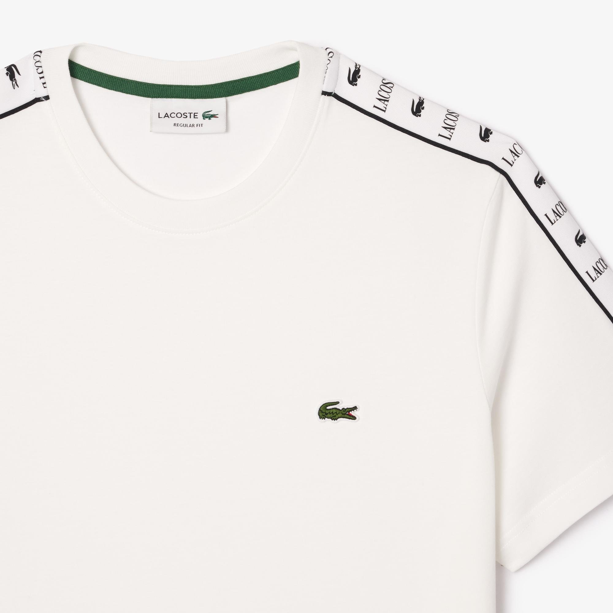 Lacoste Men's Cotton Jersey Logo Stripe T-Shirt