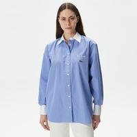 Lacoste Women's Regular Fit Contrast Collar Poplin ShirtIIY