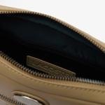 Lacoste Leather Monogram Print Shoulder Bag