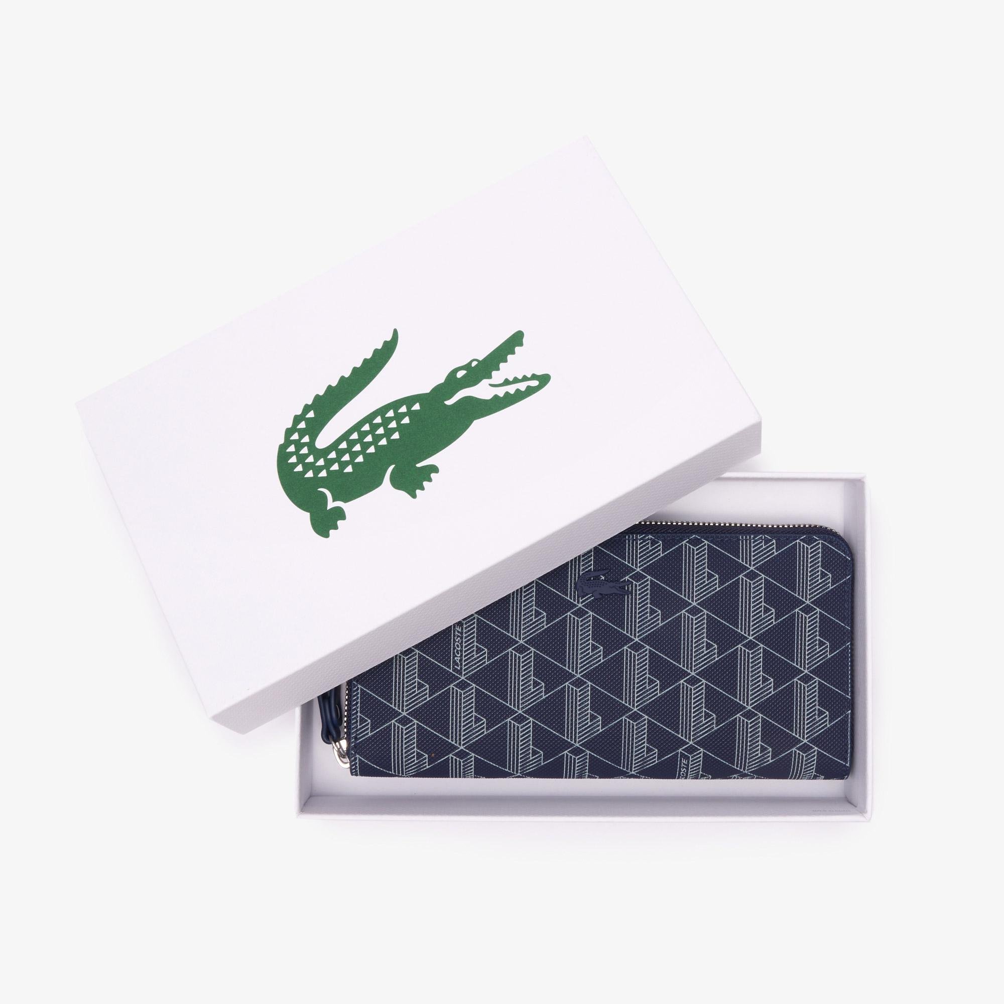 Lacoste Women's Monogram Print Zip Wallet