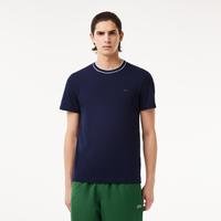 Lacoste Men's Stretch Piqué Stripe Collar T-Shirt166