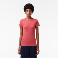 Lacoste damski T-shirt z bawełny organicznej Slim FitZV9