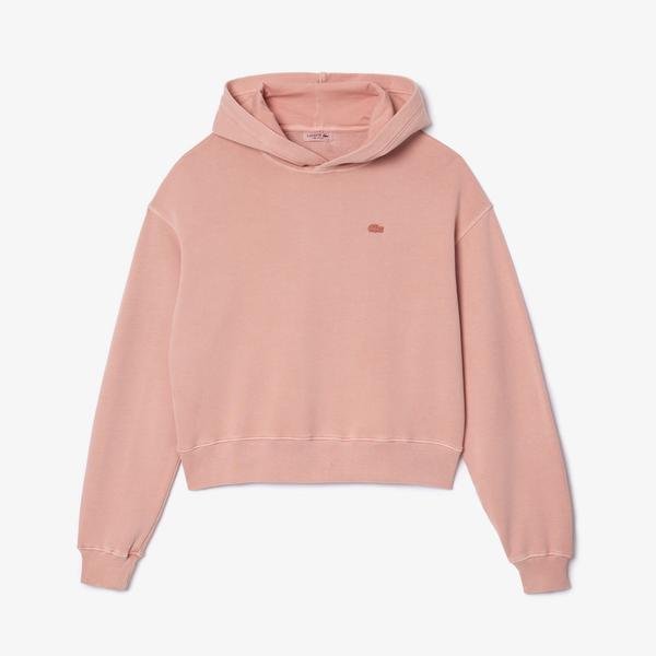 Lacoste Oversized Natural Dyed Fleece Hoodie