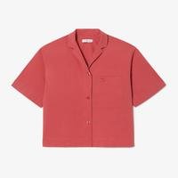 Lacoste bavlněná košile s krátkým rukávem oversize střihuZV9