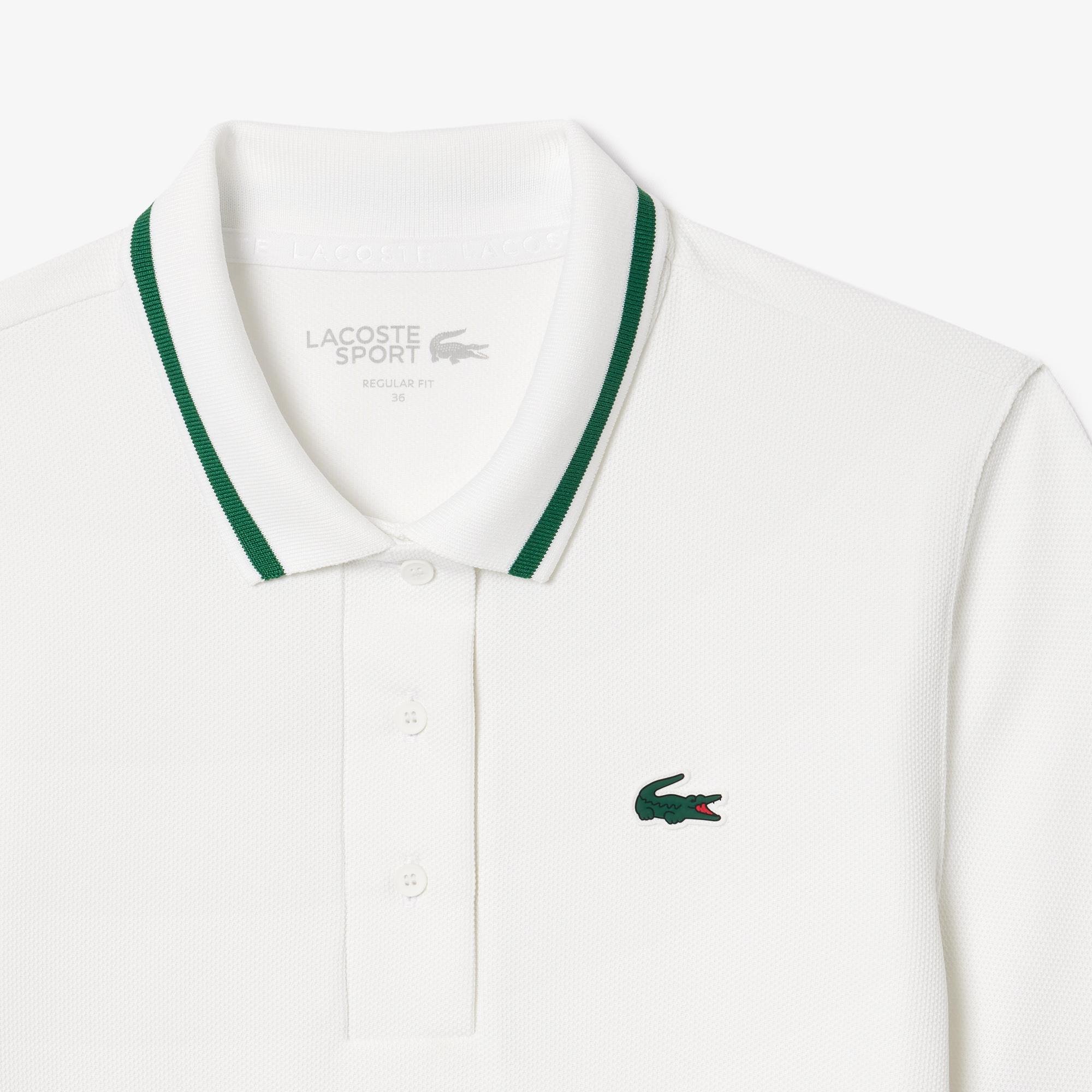Lacoste Piqué Tennis Polo Shirt with Contrast Striped Collar
