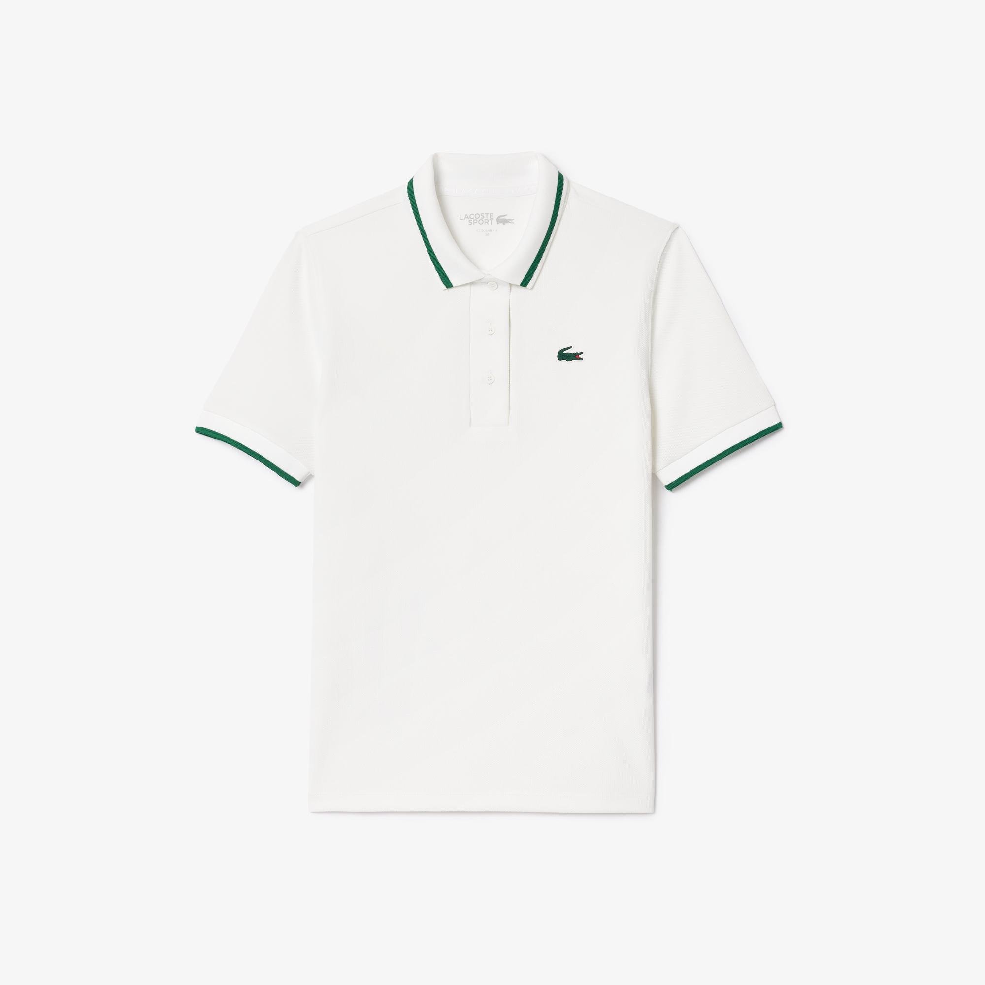 Lacoste tenisowa koszulka polo Piqué z kołnierzykiem w kontrastowe paski