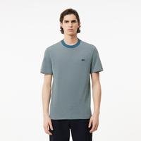 Lacoste Men's Caviar Texture Contrast Neck Cotton T-shirtIT9