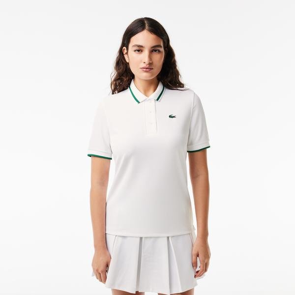 Lacoste Piqué Tennis Polo Shirt with Contrast Striped Collar